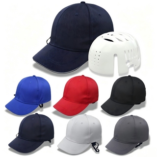 Sombrero unisex de encargo al por mayor de la protecci&oacute;n de la cabeza del trabajo de la seguridad del estilo del b&eacute;isbol del algod&oacute;n del poli&eacute;ster del casquillo del topet&oacute;n