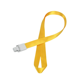 Cord&atilde;o amarelo de 15 mm com fivela de seguran&ccedil;a de pl&aacute;stico
