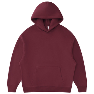 Sudadera con capucha Pollover de lana granate unisex de moda personalizada para marcas privadas y minoristas