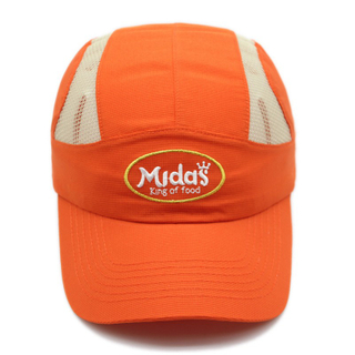 Gorras de camionero de algod&oacute;n de 5 paneles de color naranja personalizadas: venta al por mayor para uso promocional y comercial