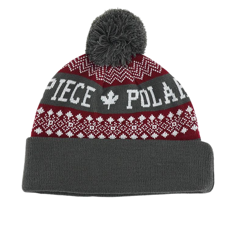 Gro&szlig;handel mit kundenspezifischer Acryl-Jacquard-Logo-Pom-Pom-Manschetten-Fu&szlig;ballm&uuml;tze 