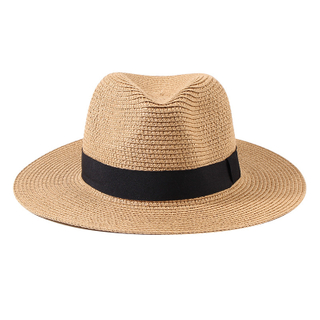 Sombrero de Paja Estilo Retro Panam&aacute; – Sombrero de Protecci&oacute;n Solar de Ala Ancha Personalizable