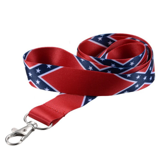 Cord&atilde;o unissex com al&ccedil;a de pesco&ccedil;o para bandeira confederada com fecho lagosta